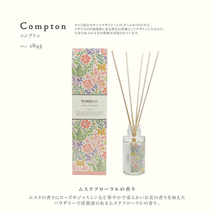 【MORRIS & CO.】FLORAL COLLECTION モリス リードディフューザー(コンプトン)