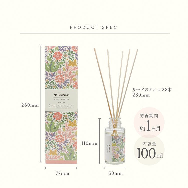 【MORRIS & CO.】FLORAL COLLECTION モリス リードディフューザー(コンプトン)