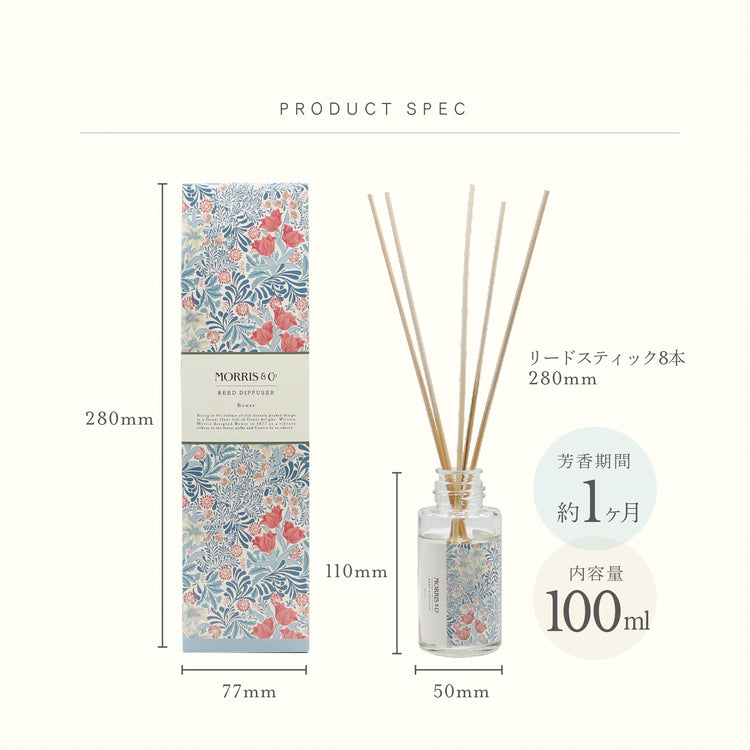 【MORRIS & CO.】FLORAL COLLECTION モリス リードディフューザー(バウアー)