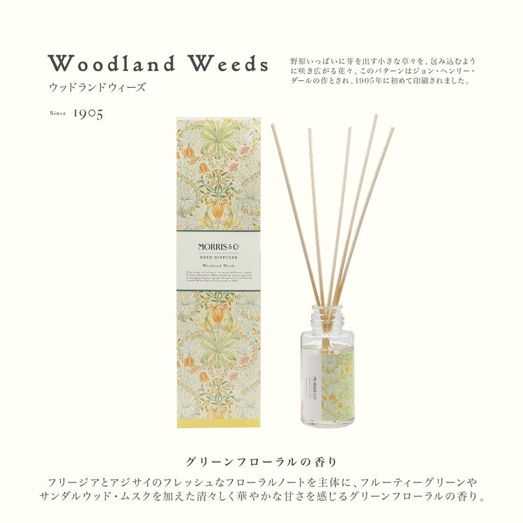 【MORRIS & CO.】FLORAL COLLECTION モリス リードディフューザー(ウッドランドウィーズ)