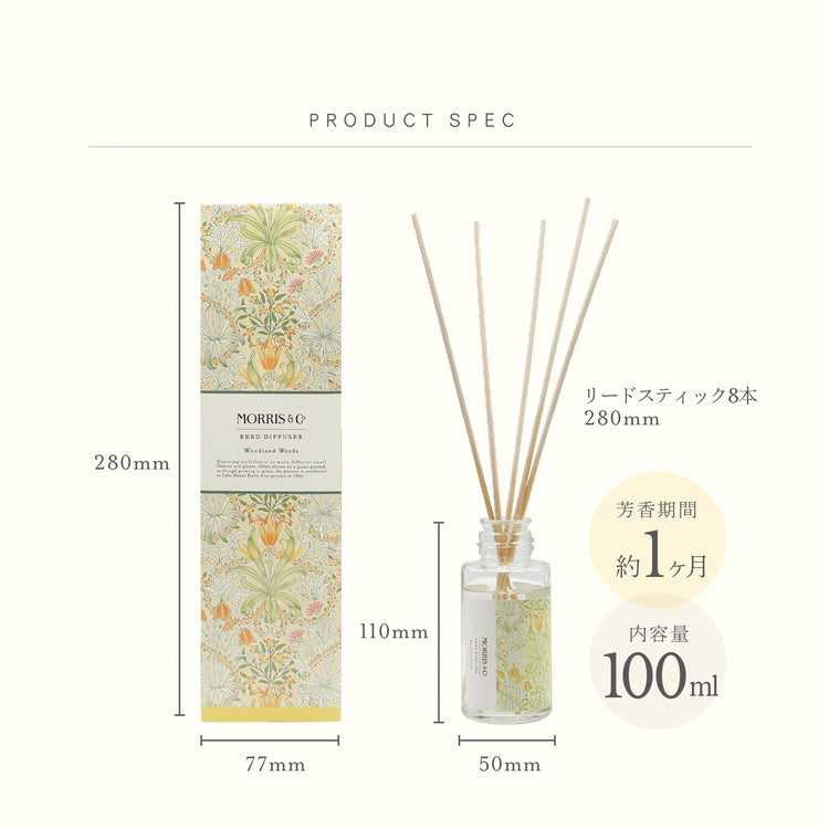 【MORRIS & CO.】FLORAL COLLECTION モリス リードディフューザー(ウッドランドウィーズ)