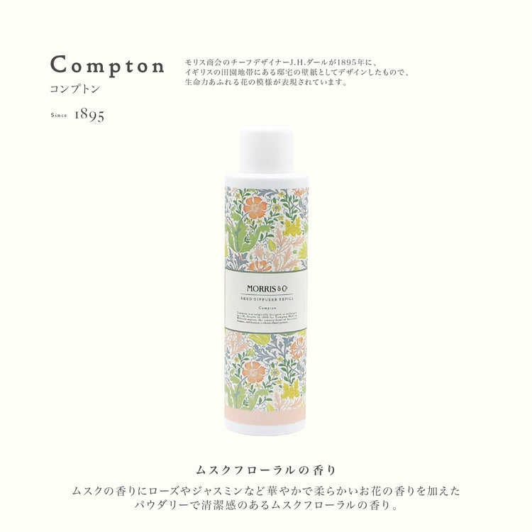 【MORRIS & CO.】FLORAL COLLECTION モリス リードディフューザー レフィル(コンプトン)