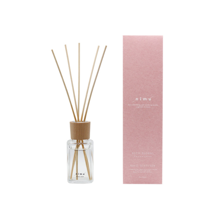 【nimu】ナチュラルフレグランス リードディフューザー 90ml (リッチフローラル)