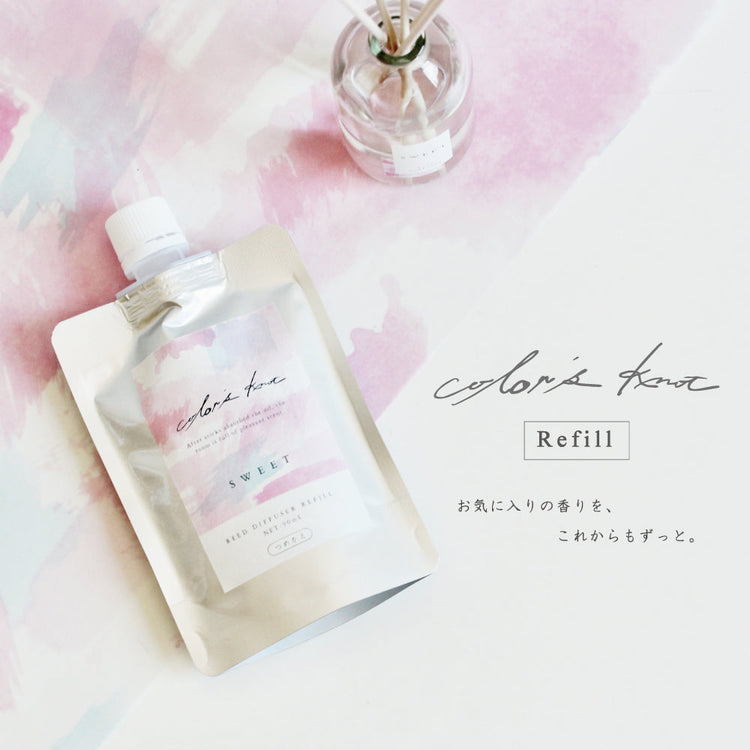 カラーズノット color’s knot リードディフューザー 詰め替え レフィル 90ml ルームフレグランス ルームディフューザー 芳香剤 (アクア)