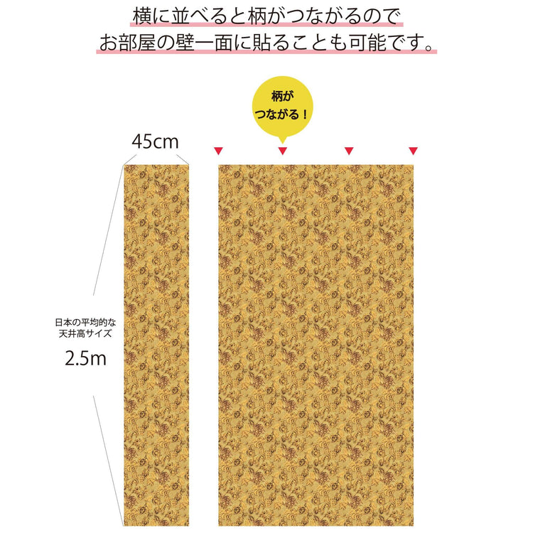 【Linden】ハレルヤシール壁紙 《ペインティングフラワー》DIY 壁紙 リメイク