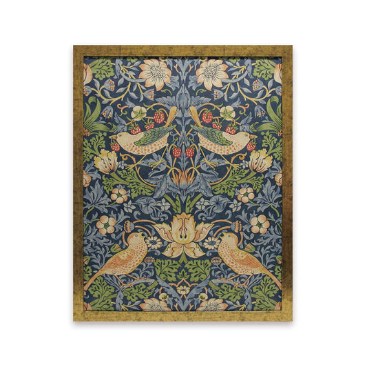 【MORRIS & CO.】壁紙額装 Lサイズ(イチゴ泥棒)