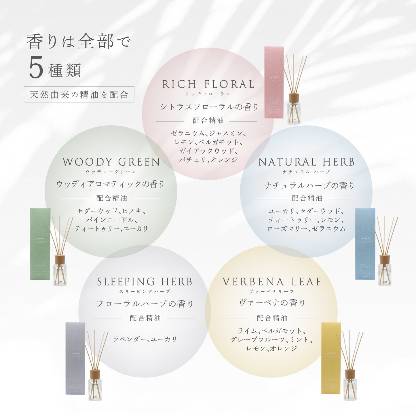 【nimu】リードディフューザー 90ml