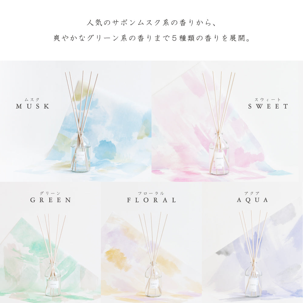 カラーズノット color’s knot リードディフューザー 90ml ルームフレグランス ルームディフューザー 芳香剤 (グリーン)