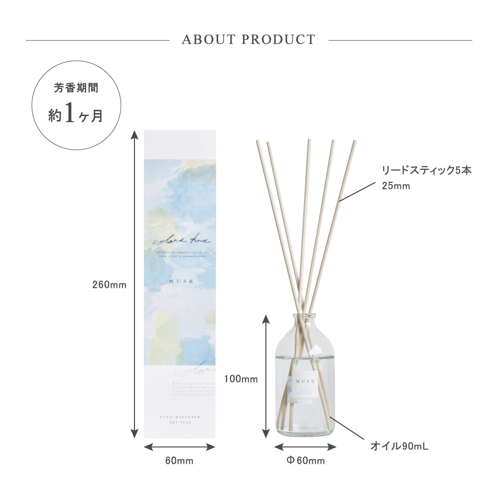 カラーズノット color’s knot リードディフューザー 90ml ルームフレグランス ルームディフューザー 芳香剤 (グリーン)