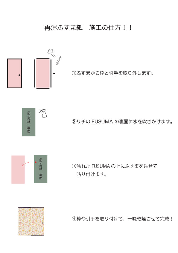 【上野リチ L.Rix Fantasy 】(受注生産)ふすま 襖 FUSUMA はなぞの ぐれー 2m×2枚
