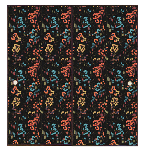 【上野リチ L.Rix Fantasy 】(受注生産)ふすま 襖 FUSUMA そらまめ くろ 2m×2枚