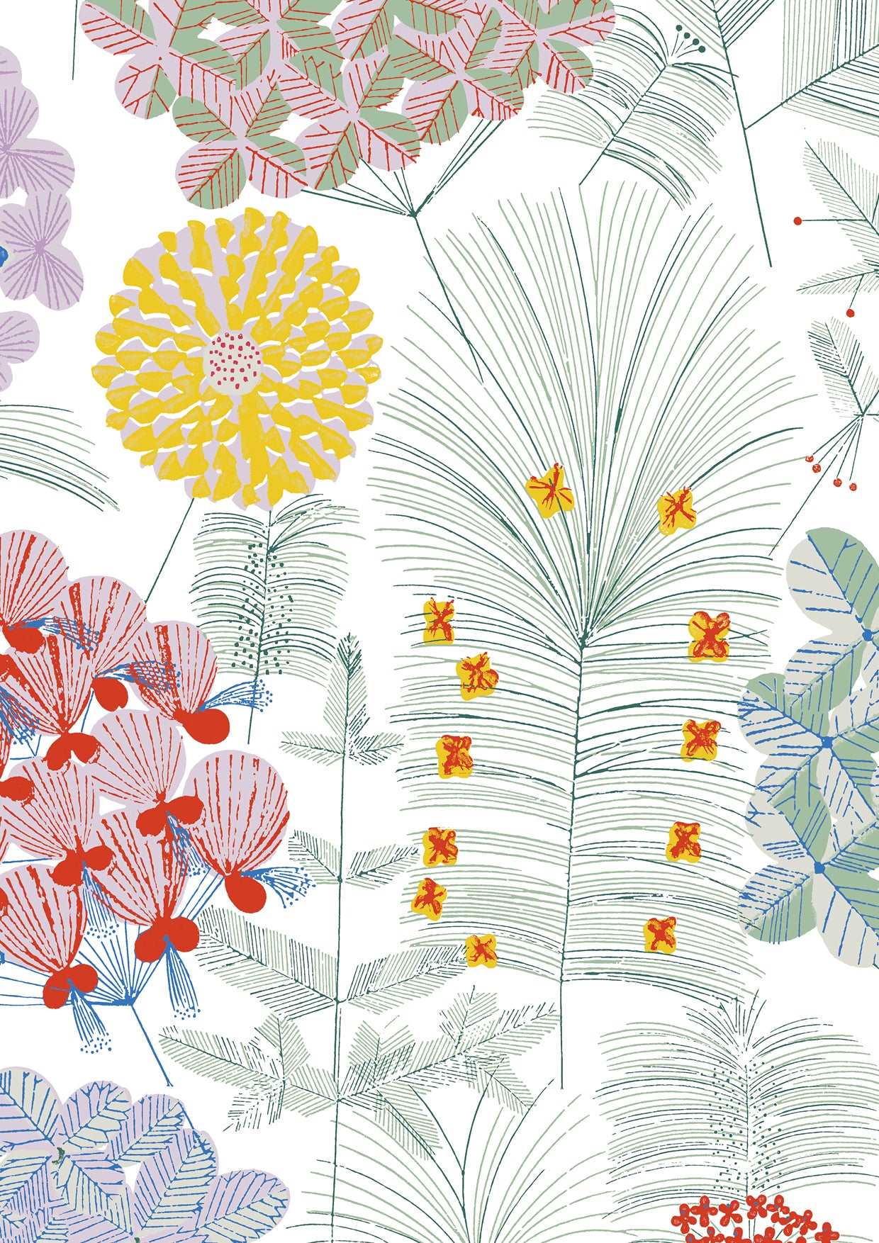 【上野リチ L.Rix Fantasy 】 (受注生産)ふすま 襖 FUSUMA はなぞの からー 2m×2枚