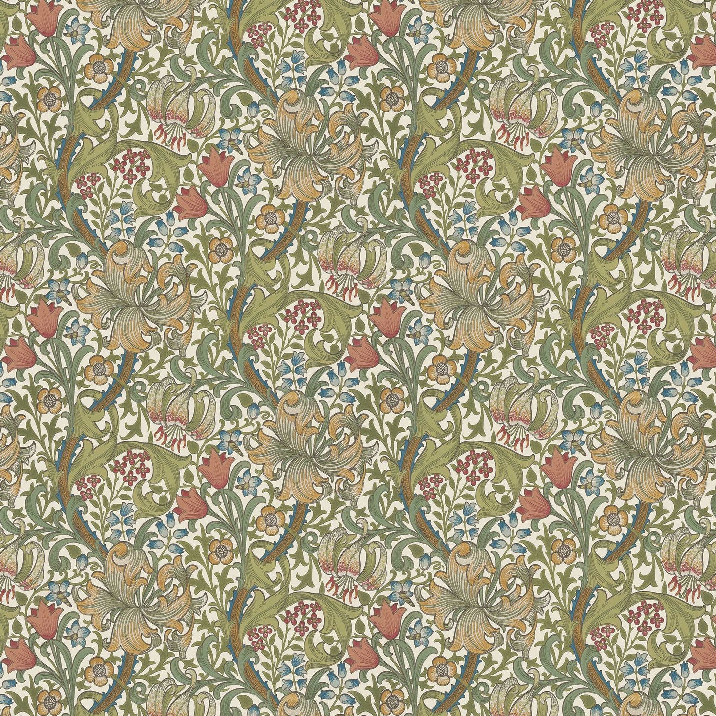 【MORRIS & CO.】新柄 (受注生産) Morris FUSUMA ふすま 襖 DIY ゴールデンリリー 2m×2枚