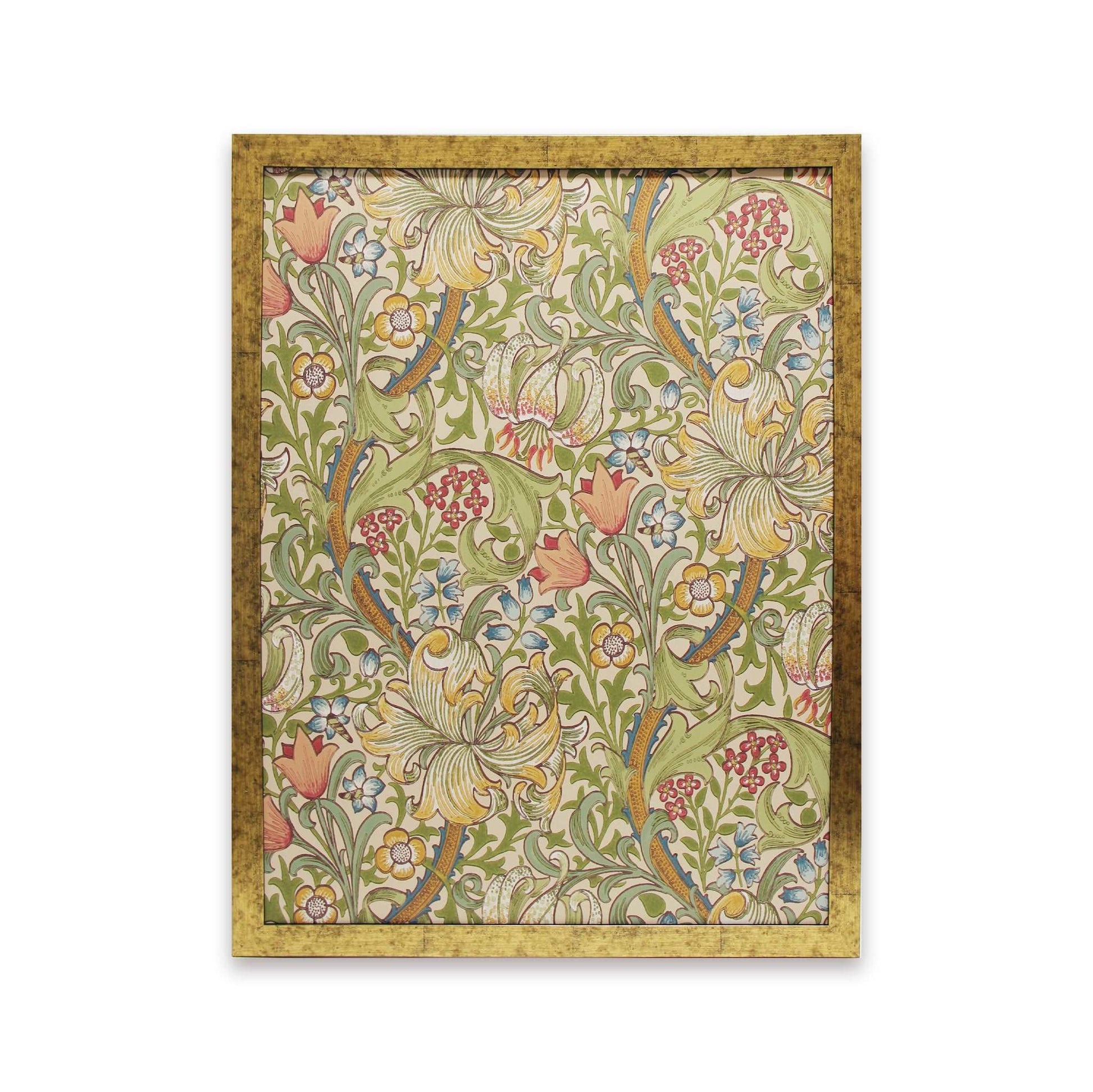 【MORRIS & CO.】壁紙額装 Lサイズ（ゴールデンリリー）