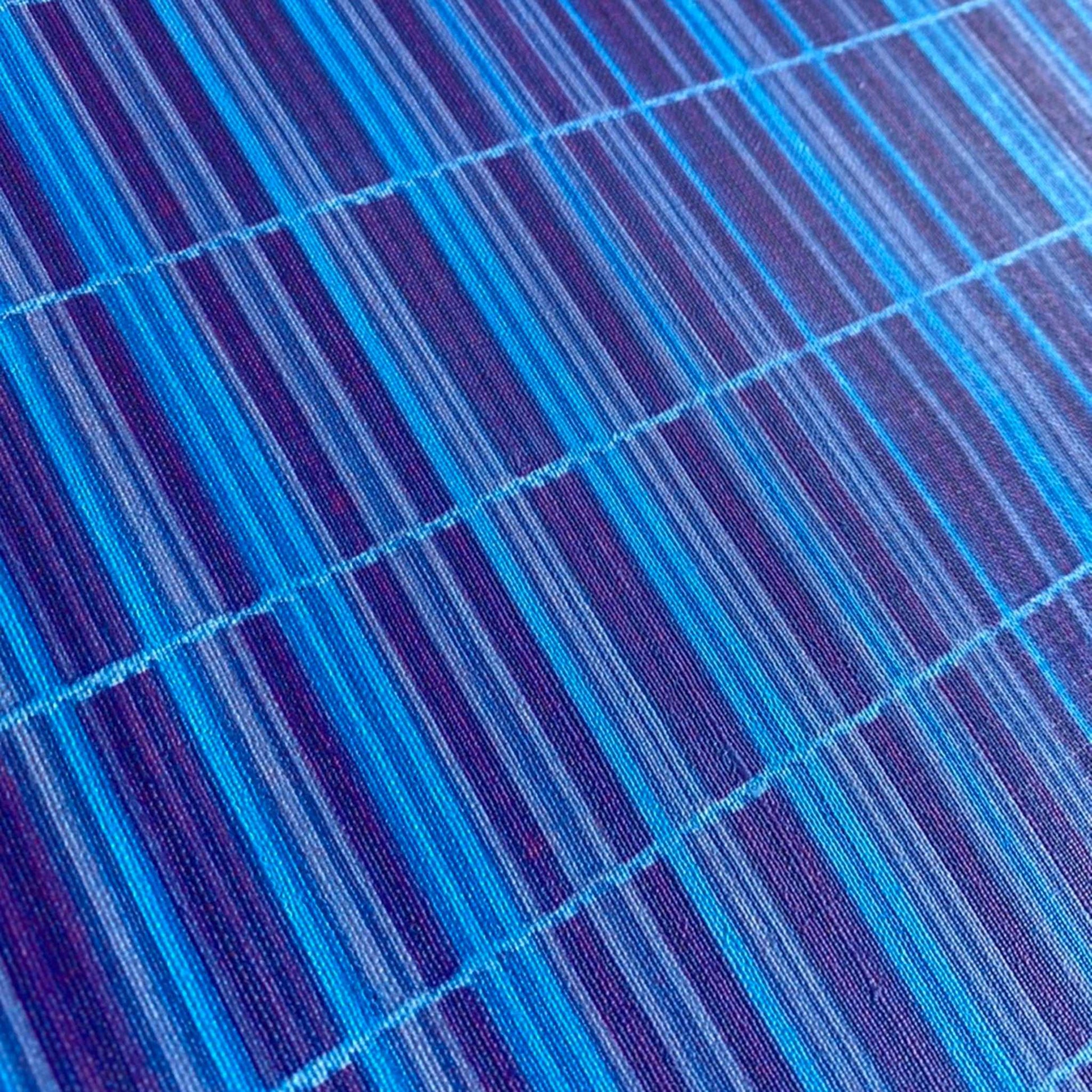 【Linden】ハレルヤシール壁紙 《チェックストライプ ブルー》DIY 壁紙 リメイク