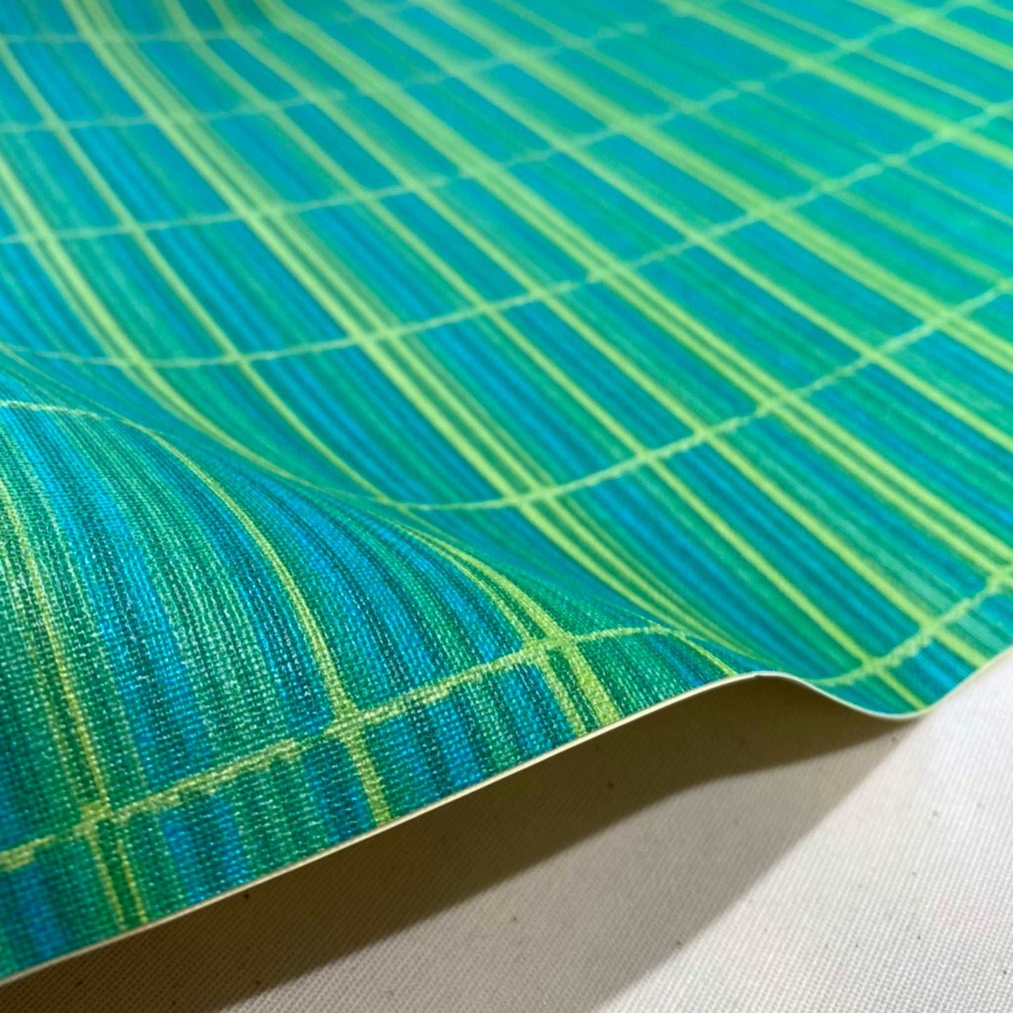 【Linden】ハレルヤシール壁紙 《チェックストライプ グリーン》DIY 壁紙 リメイク